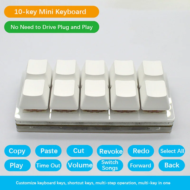 Z 10-key Keypad Mechanical Keyboard USB Programming Copy Paste Customize Part