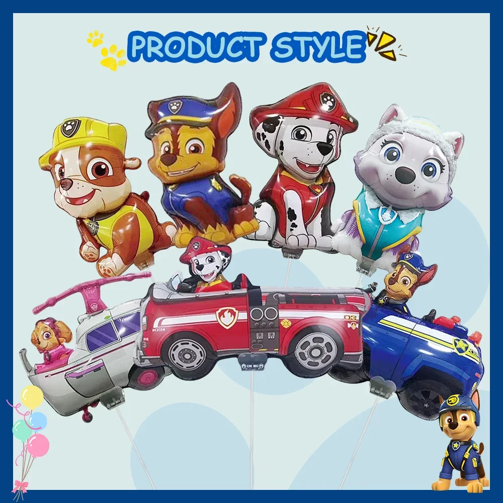 

Paw Patrol Themed Balloon Cartoon police cars Fire engines Dog for Children's Birthday Party Decoration Supplies Gift Toys
