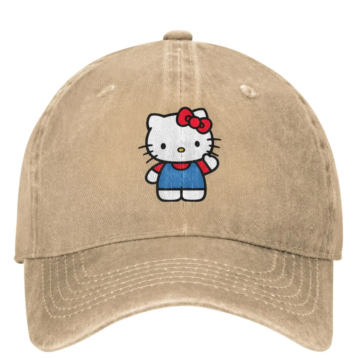 Cute Hello Kitty Baseball Cap Kpop Rock High Quality Hip Hop Hats Unisex Men Casual Sunscreen Baseball Caps