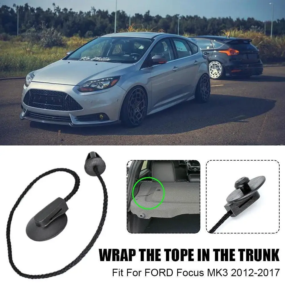 Clips de correa de cuerda de elevación de cubierta de Tonneau interior, bandeja de estante de paquete de maletero trasero para FORD FOCUS 3 hatch MK3 2012-2018, 2 uds.