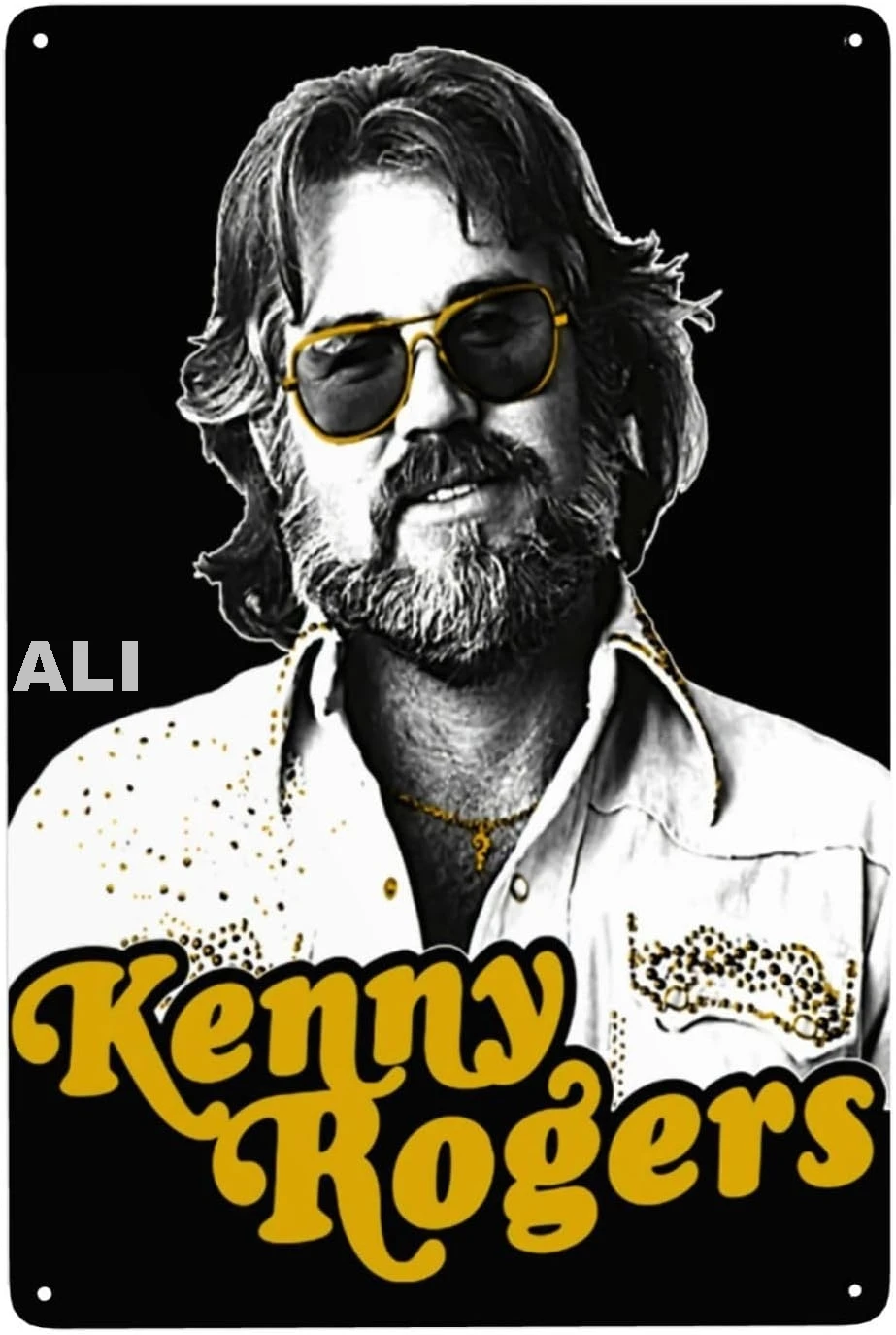 Kenny Singer Rogers Metal Signs Wall Art Decor Tin Sign 8x12inch for Outdoor & Indoor Wall Decor Home Bar Garage 66 sign
