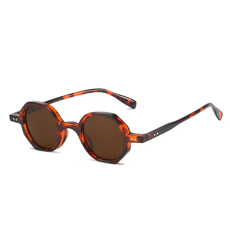 Classic Vintage Sunglasses Polygonal Small Frame Glasses Women Men Shades Sun Glasses Retro Style Leopard UV400 Eyewear