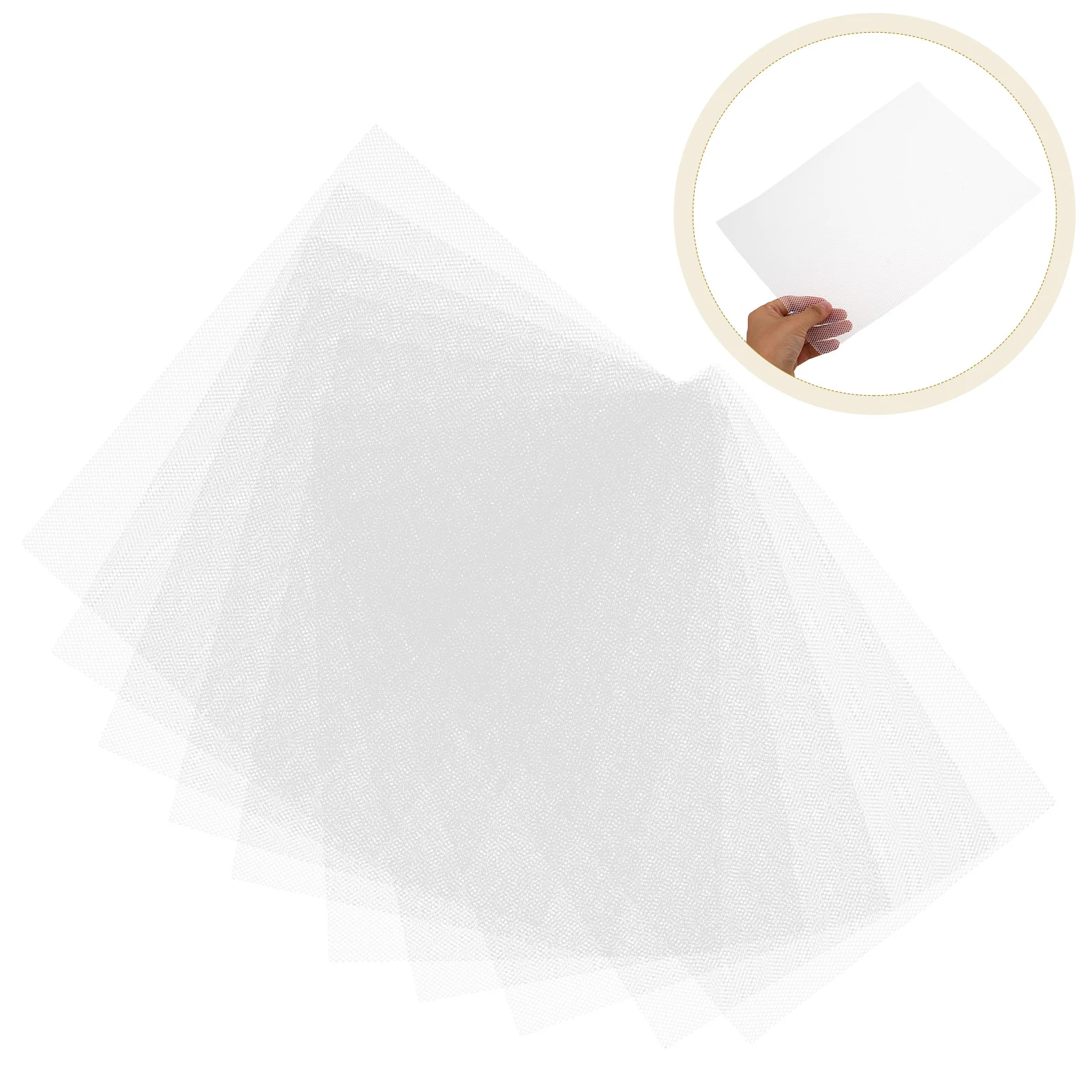 

10 Pcs Mask Beast Eye Network Mesh Material for Fursuit Clothing White Craft Child