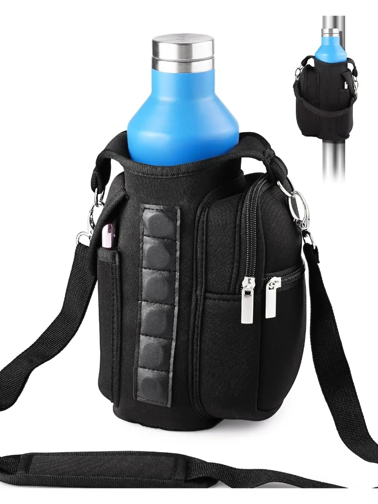 

Gym Carrier, Magnetic Gym Pouch, Tumbler Carrier with Strap Phone Pockets, Portable Crossbody Bag with 6 Built-in Magnets