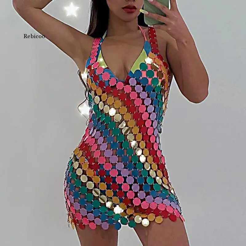 

Bodies for Women Sexy Bling Acrylic Dress with Rhinestones Harness Fashion Body Shapewear Women Rave Accessories