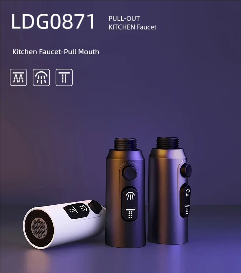 

Прочный ABS двойной функциональный кухонный смеситель, выдвижная насадка-распылитель, экономия воды, распылительная насадка для душа для замены смесителя для раковины