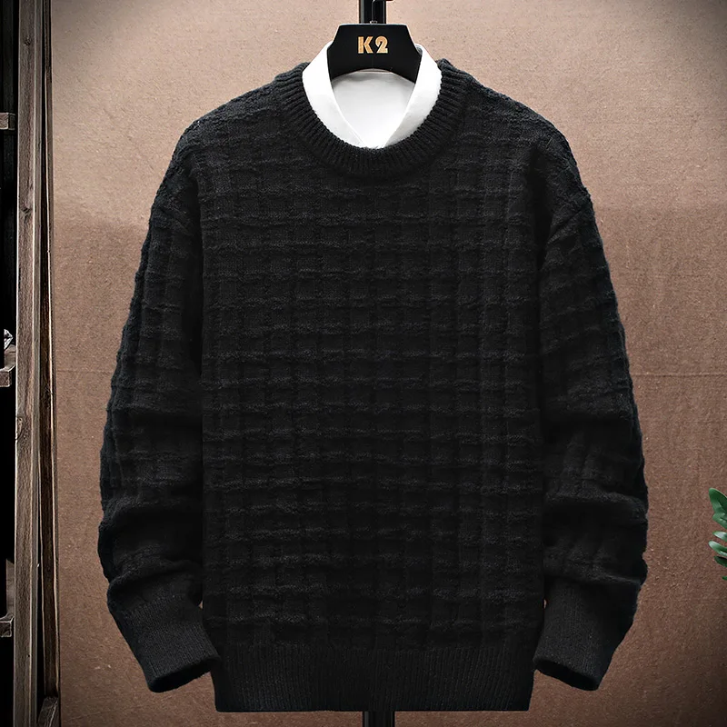 Uomo Moda Primavera Autunno Girocollo Felpa Pullover Uomo Nuovo Solido Caldo All'aperto Donna Capispalla Casual Morbido Maglione Classico