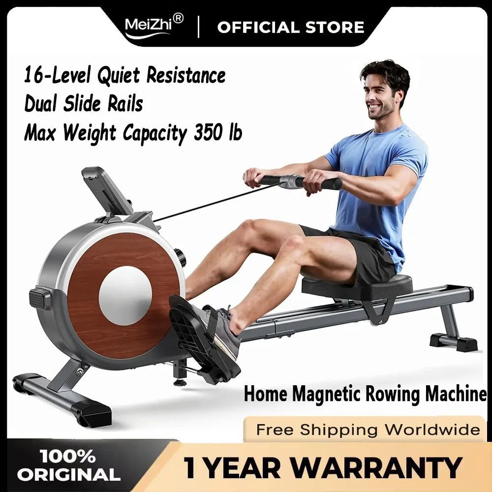 

Elite Rowing Machine Magnetic Rower Machine for Home 16 Levels Quiet Resistance Dual Slide Rail Max 350lb Weight Capacity R02