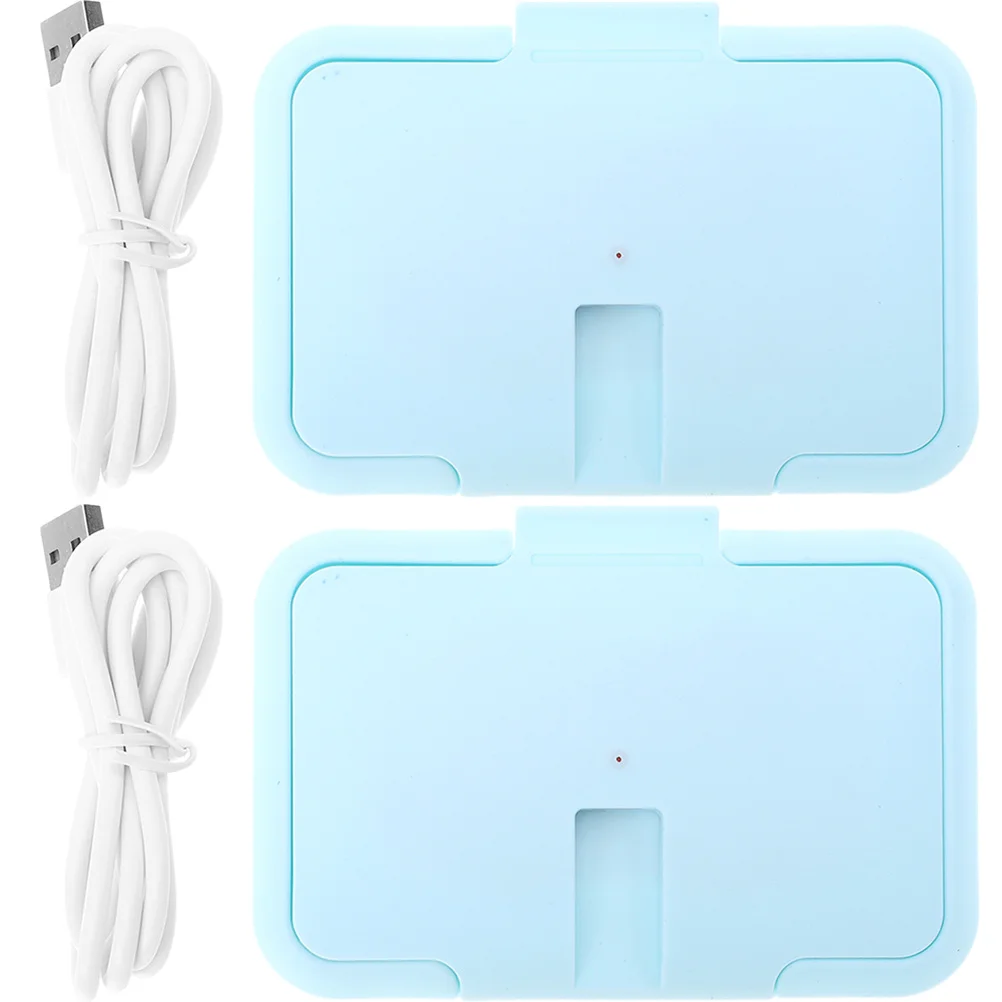 2 pçs aquecedor de lenços umedecidos do bebê aquecedor portátil para viagens para casa toalhetes de bebê confortável troca de fraldas