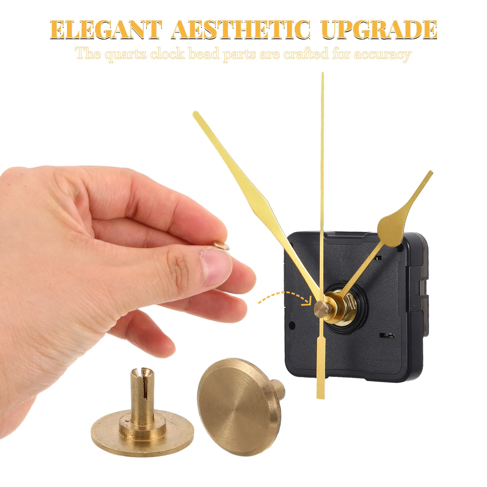 100pcs Copper Second Hand Caps Kit - Watch Hardware Accessory Second Beads for Quartz Wall Clock Movement DIY Repair Projects