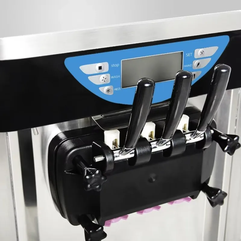 Commercial Tricolor Ice Cream Machine Vertical/Desktop Automatic Crispy Sundae Ice Cream Machine Soft Ice Cream Machine