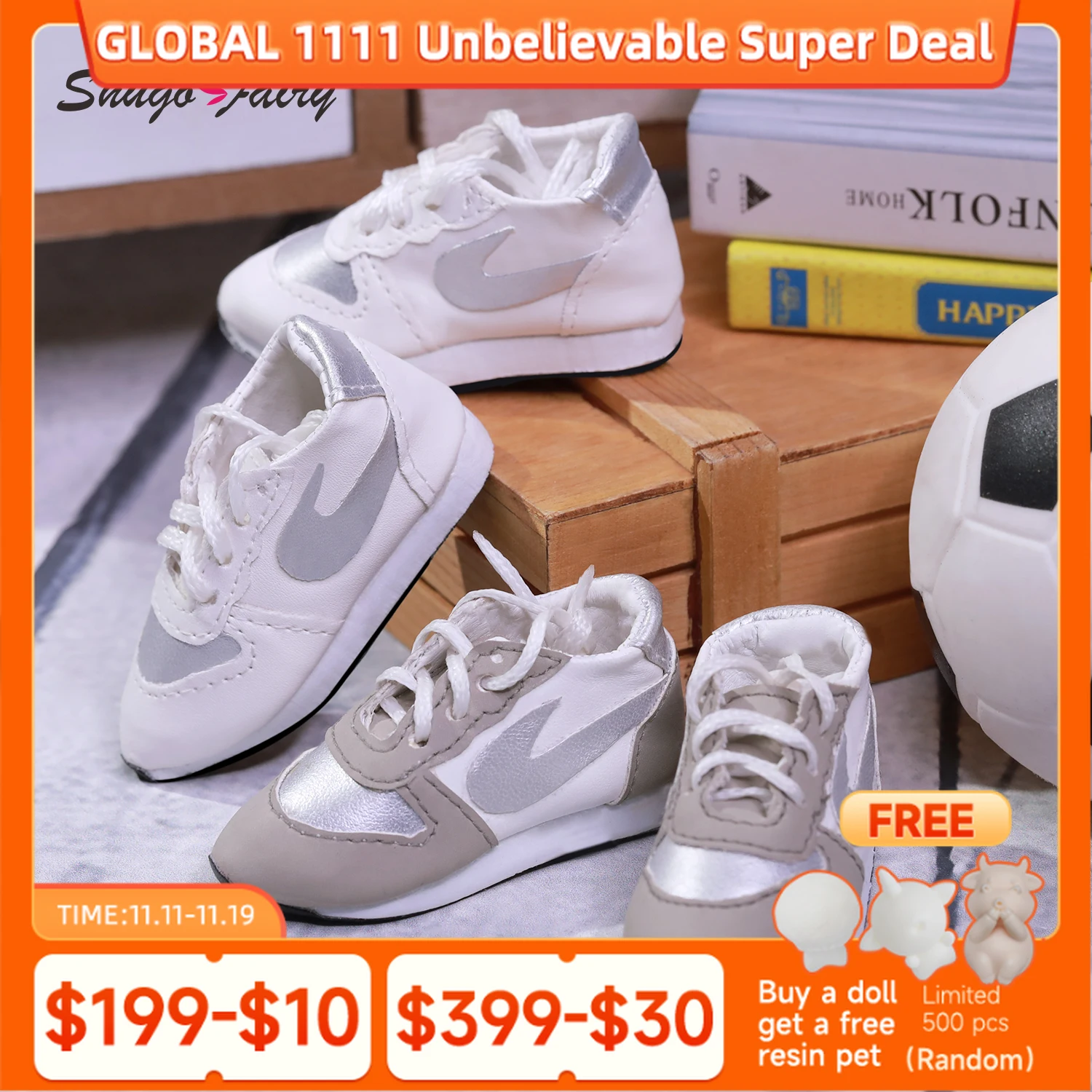 

Спортивная обувь Shugafairy 1/4 BJD — серебристые кожаные кроссовки для мужчин Luts (WX4-106) | Аксессуары для кукольной обуви премиум-класса