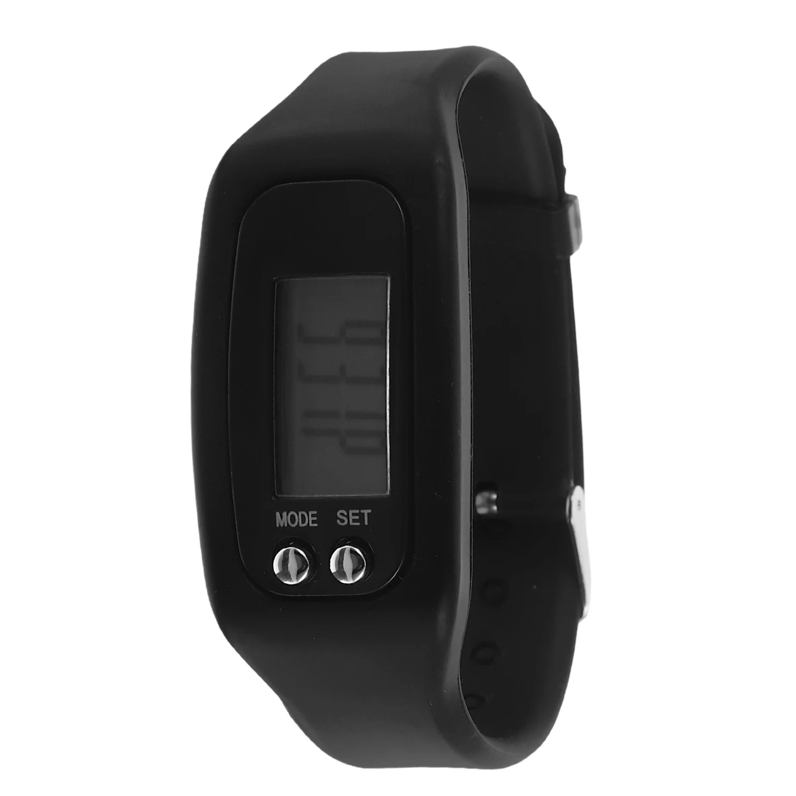 

1pc Pedometer Bracelet Watch Black Multifunctional Sports Time Mileage Calorie Monitoring Wristband For Men Women Fitness