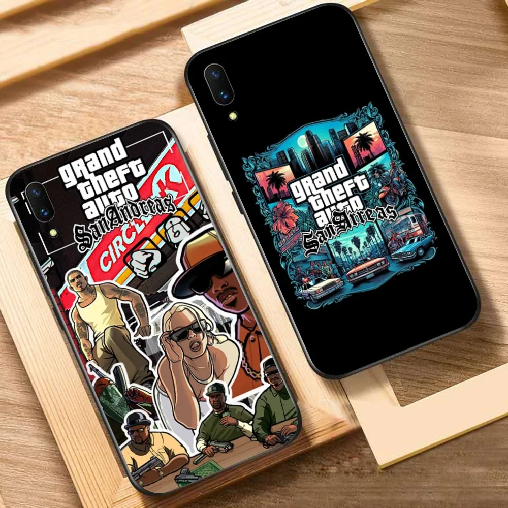 Game G-Grand T-Theft A-Auto Phone Case For Huawei Y9 6 7 5 Prime Enjoy 7s 7 8 plus 7a 9e 9plus 8E Lite Psmart Shell