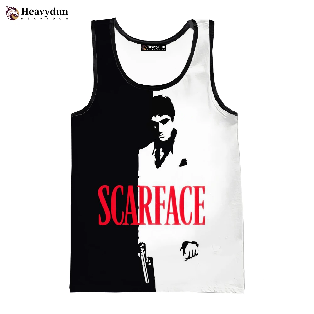 2023 New Movies Scarface 2023 Fashion Summer Men Tank Tops Sleeveless Spring Harajuku Personality 3D Printed Men's Clothing