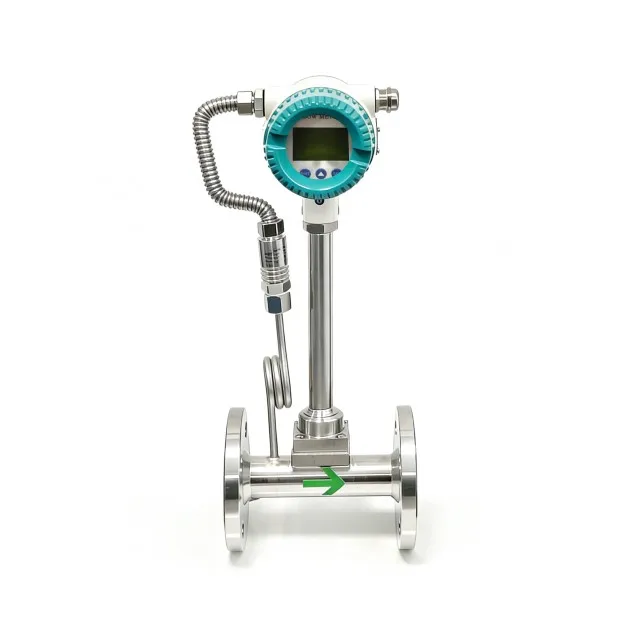 Manufacturers Pipeline Steam Flow Meter Flange Type Digital Vortex Flow Meter