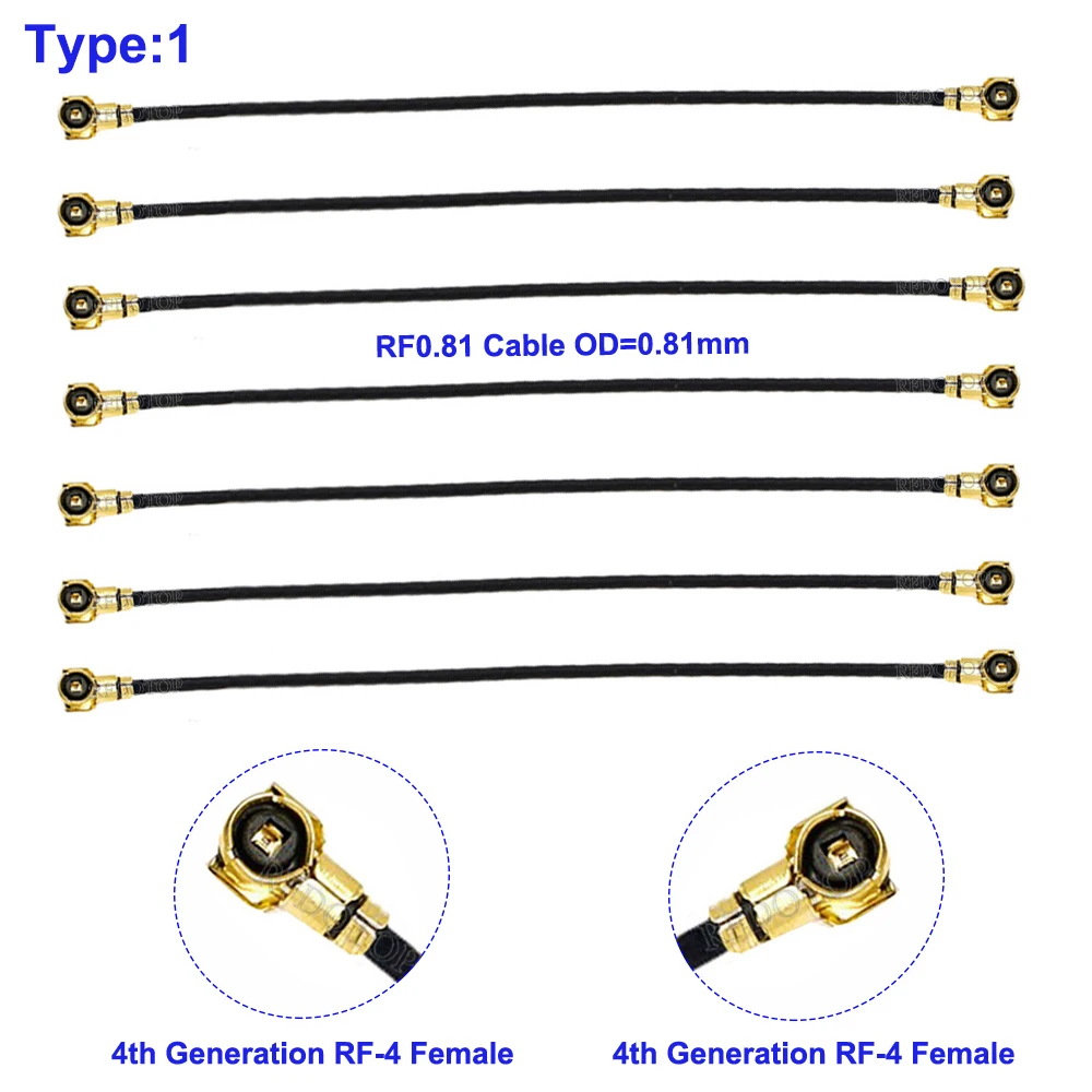 5Pcs/Lot U.FL IPX-1 Male to IPX-4 MHF4 Male/Female Connector RF0.81 Cable RF Coaxial Pigtail WIFI Antenna Extension Cord Jumper