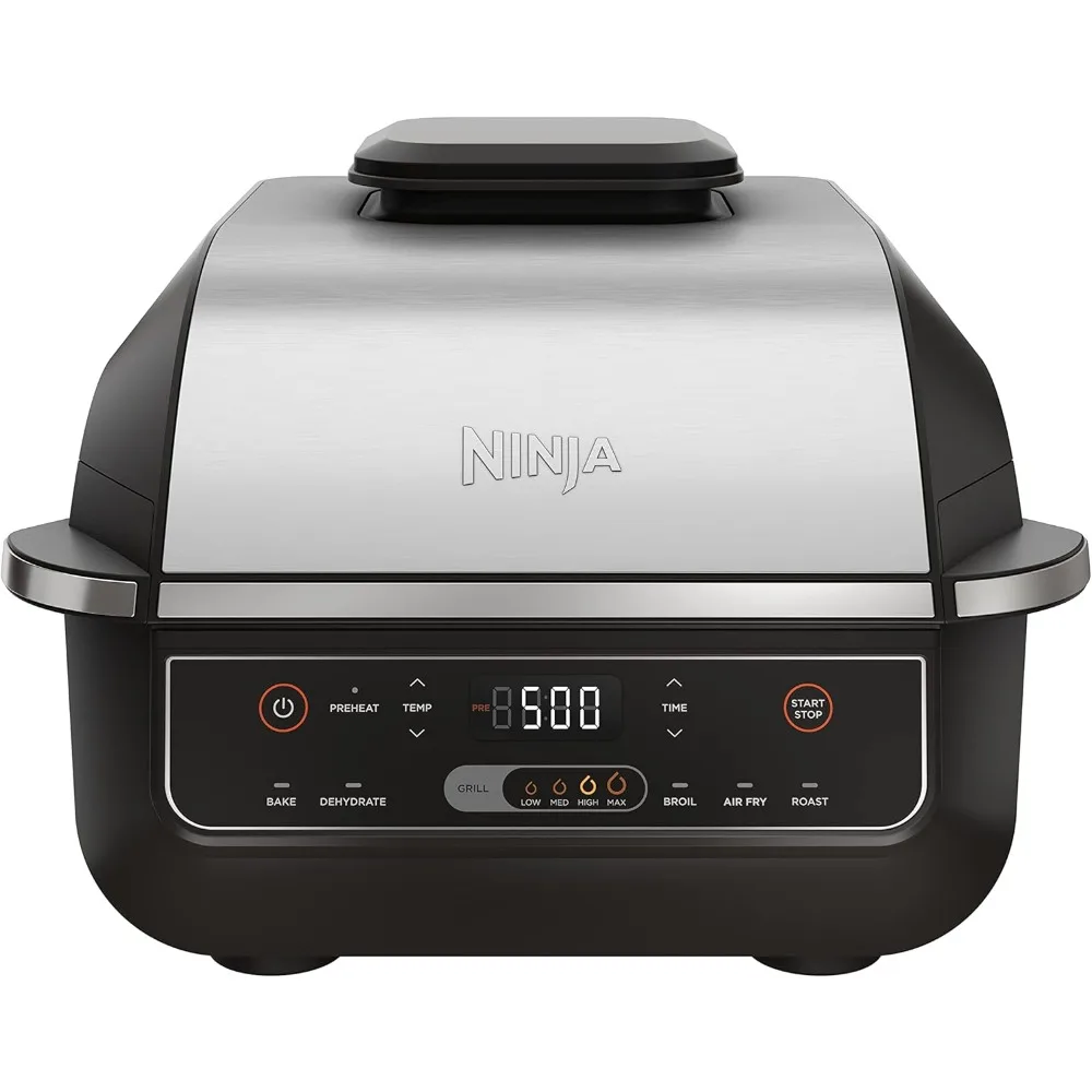 EG201 Foodi 6-in-1 Indoor Grill with Air Fry, Roast, Bake, Broil, & Dehydrate, 2nd Generation, Dishwasher Safe