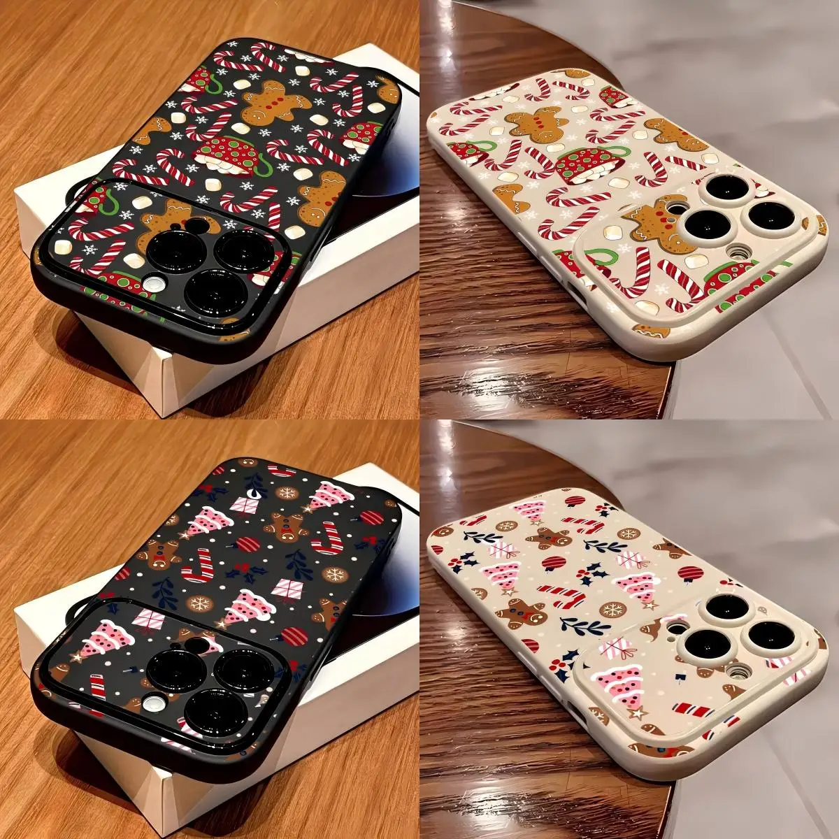 HOT Phone Case For Samsung Galaxy S26 S25 S24 S23 S22 S21 Edge FE Plus Ultra 4G 5G Christmas Gingerbread Man Snowflake Pattern