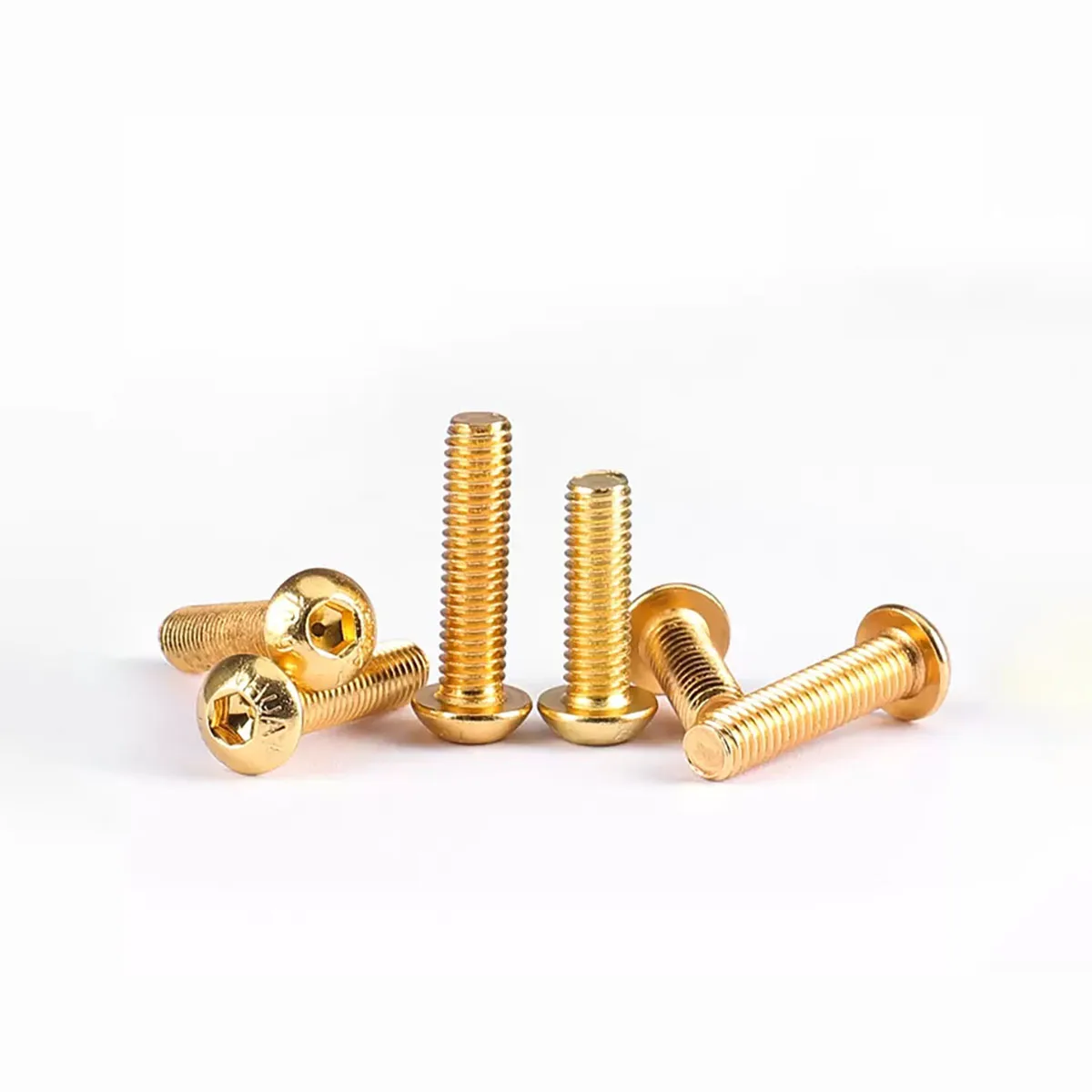 10.9 Grade High-Strength Titanium Plated Round Head Hexagonal Socket Screw M2-M6