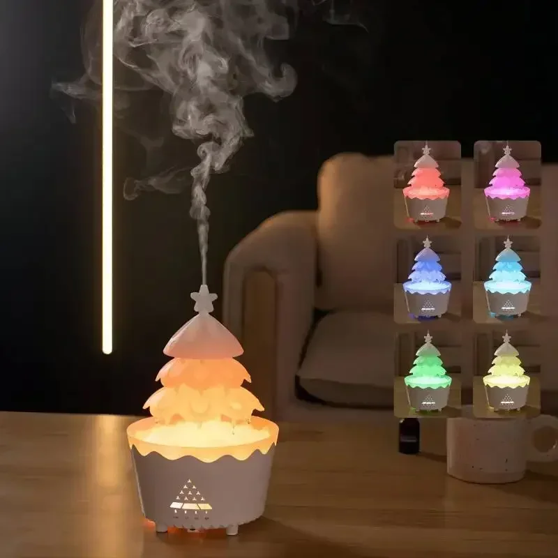 

# L250ml Lucky Christmas Tree Cute Air Humidifier Drop Raining Sleep Home Ultrasonic Colorful Atmosphere Lighting Aroma Diffuser