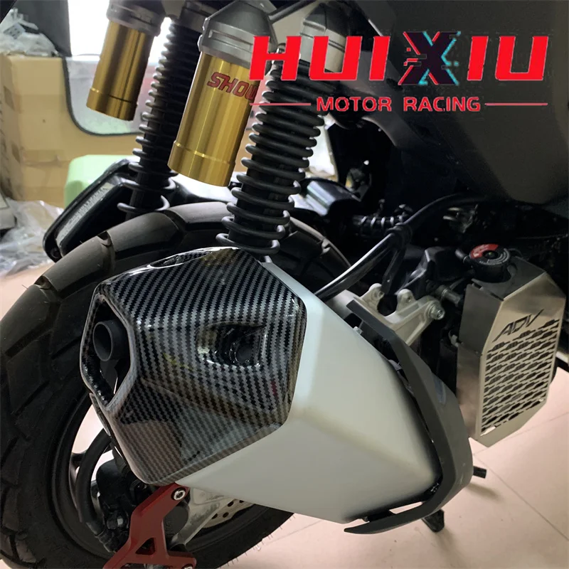 Motorcycle parts Exhaust pipe trim cover Carbon fiber pattern Suitable for ADV150 2019-2020 adv 150 19'20' ADV 150