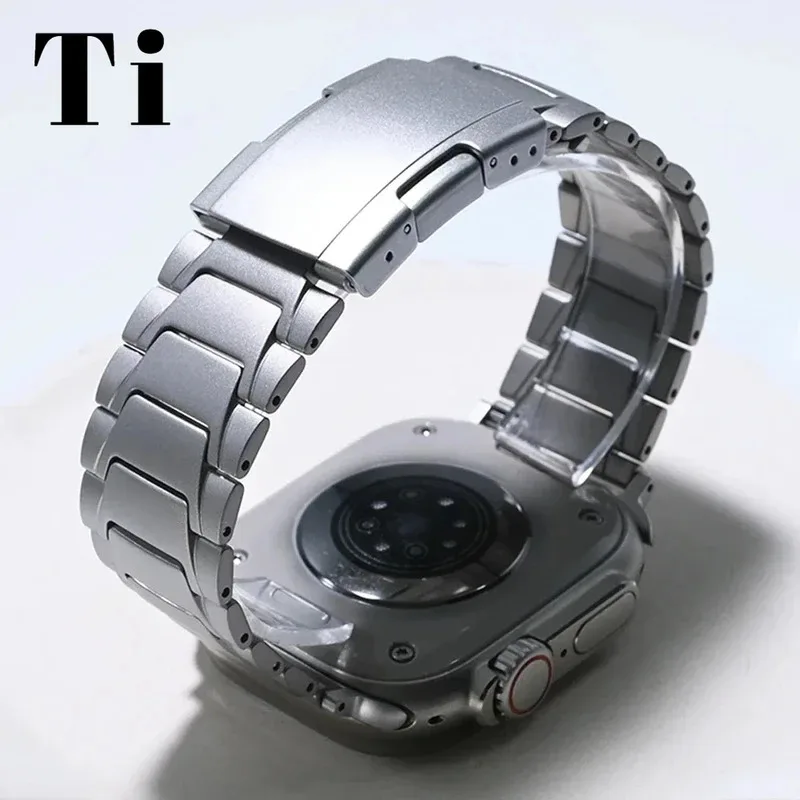 

Титановый ремешок для Apple Watch Ultra 49 мм 10 45 мм 42 мм Роскошный титановый ремешок для серии 9 8 7 6 5 4 45 мм 44 мм 41 мм 40 мм 38 мм
