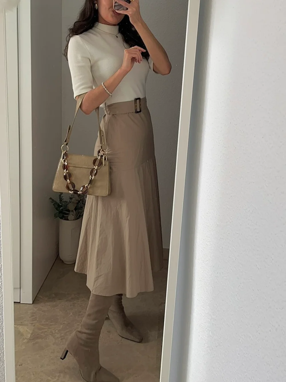 Summer Retro Fashion Elegant Women's Splicing Dress Belt Sleeveless Drape Mujer Vestidos Round Neck Zipper Long Fashion Dress