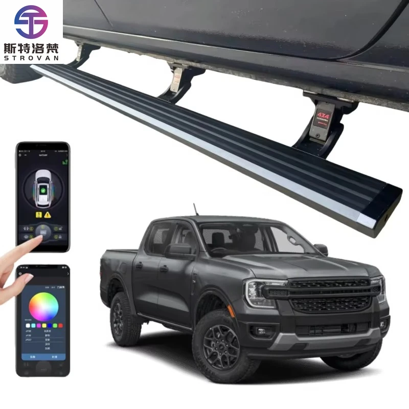 STLF CLRAK 2024 2019 2025 Next Generation Ranger Xlt Double Cab Door Aluminium Running Boards Electric Side Steps