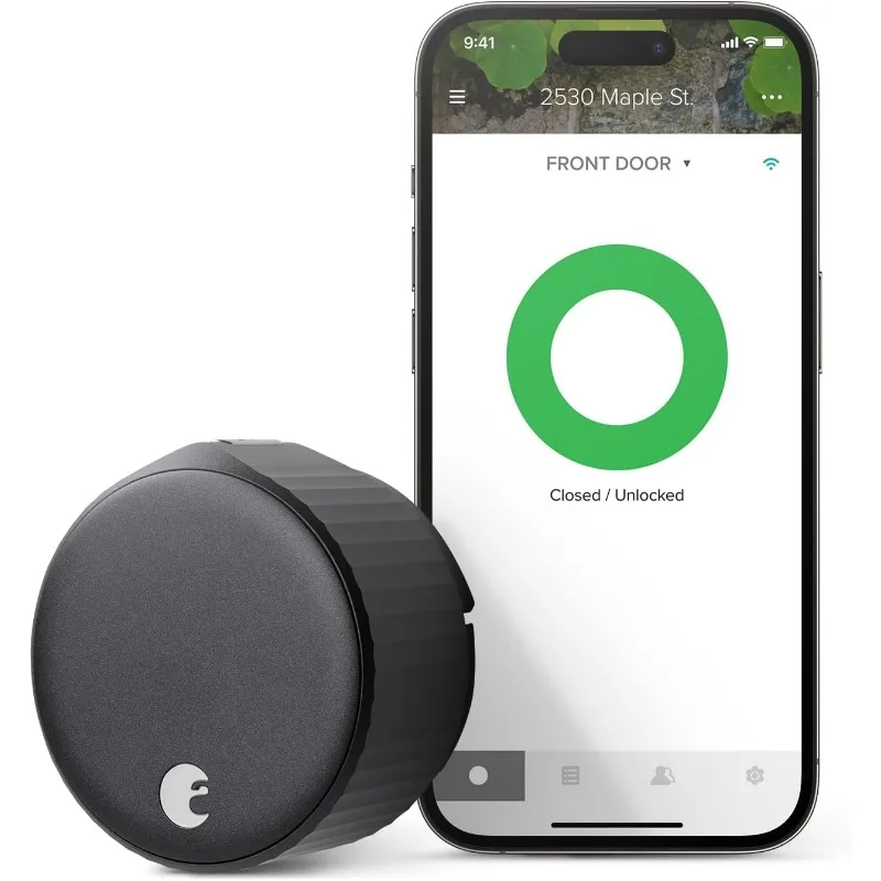 

August Home, Wi-Fi Smart Lock (4th Generation) – Fits Your Existing Deadbolt in Minutes, Matte Black