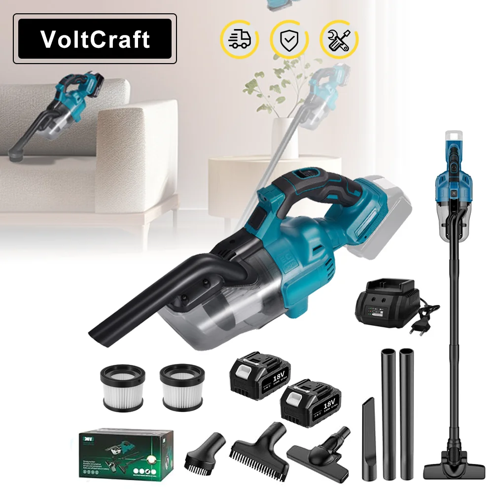 Electric Vacuum Cleaner Cordless Portable Handheld Power Vacuum Cleaner Multi-function Dust Cleaning Tool For Makita 18v Battery