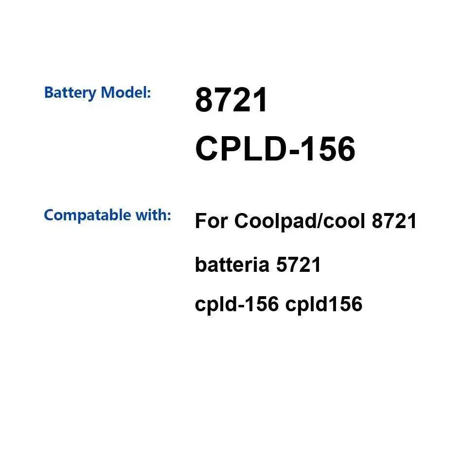 

Good Low-Temperature Performance 4000Mah Long-Lasting For Coolpad 8721 5721 Cpld-156 Mobile Phone Battery