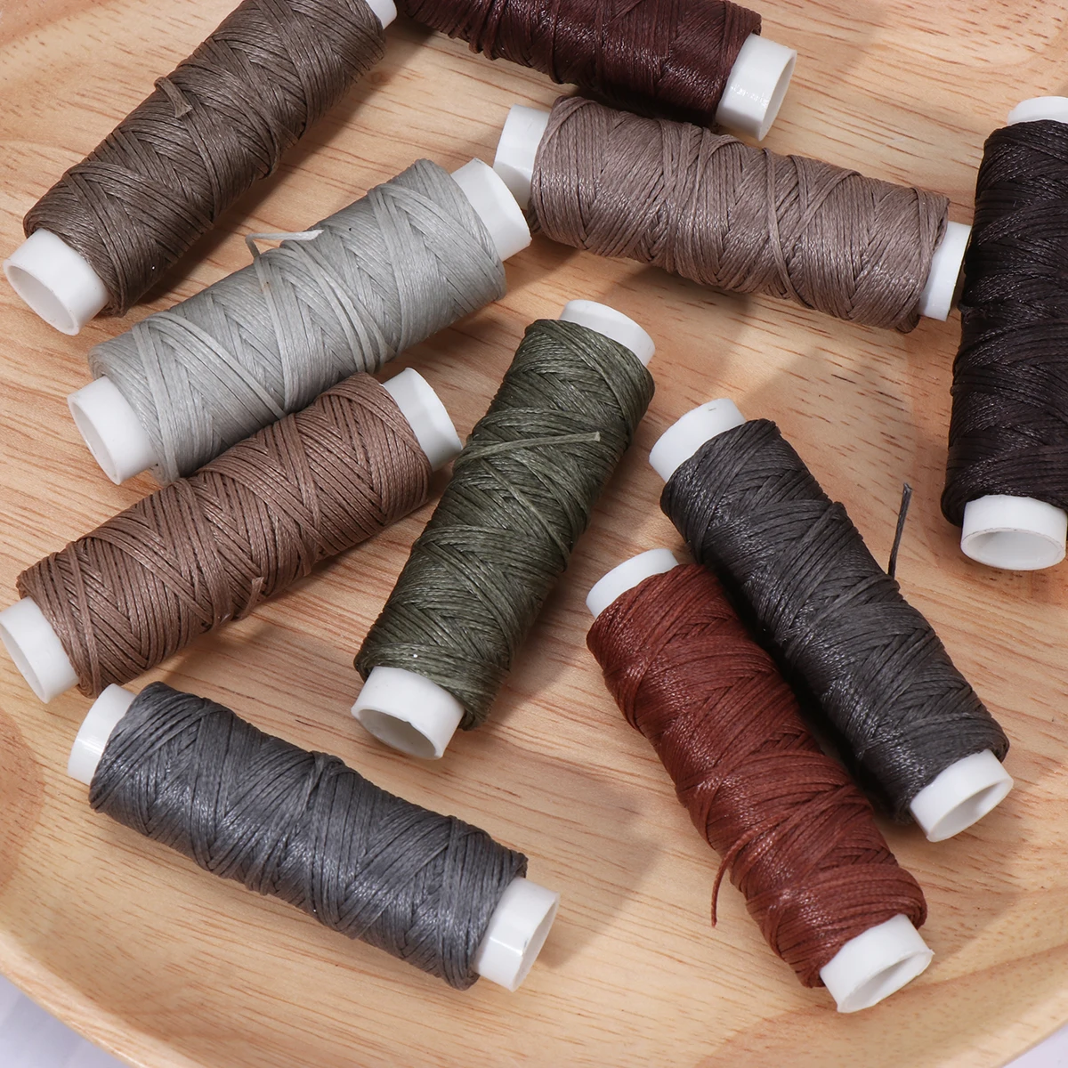 

1 set Waxed Line Sewing Thread 0 8mm Polyester Material Waterproof Durable Bright Color Ideal for Projects Braided Wire