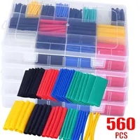 127/560PCS Heat Shrink Tubing Kit Marine Grade Heat Shrink  Adhesive Lined Industrial Shrink Tube Electrical Wire Cable Tubing