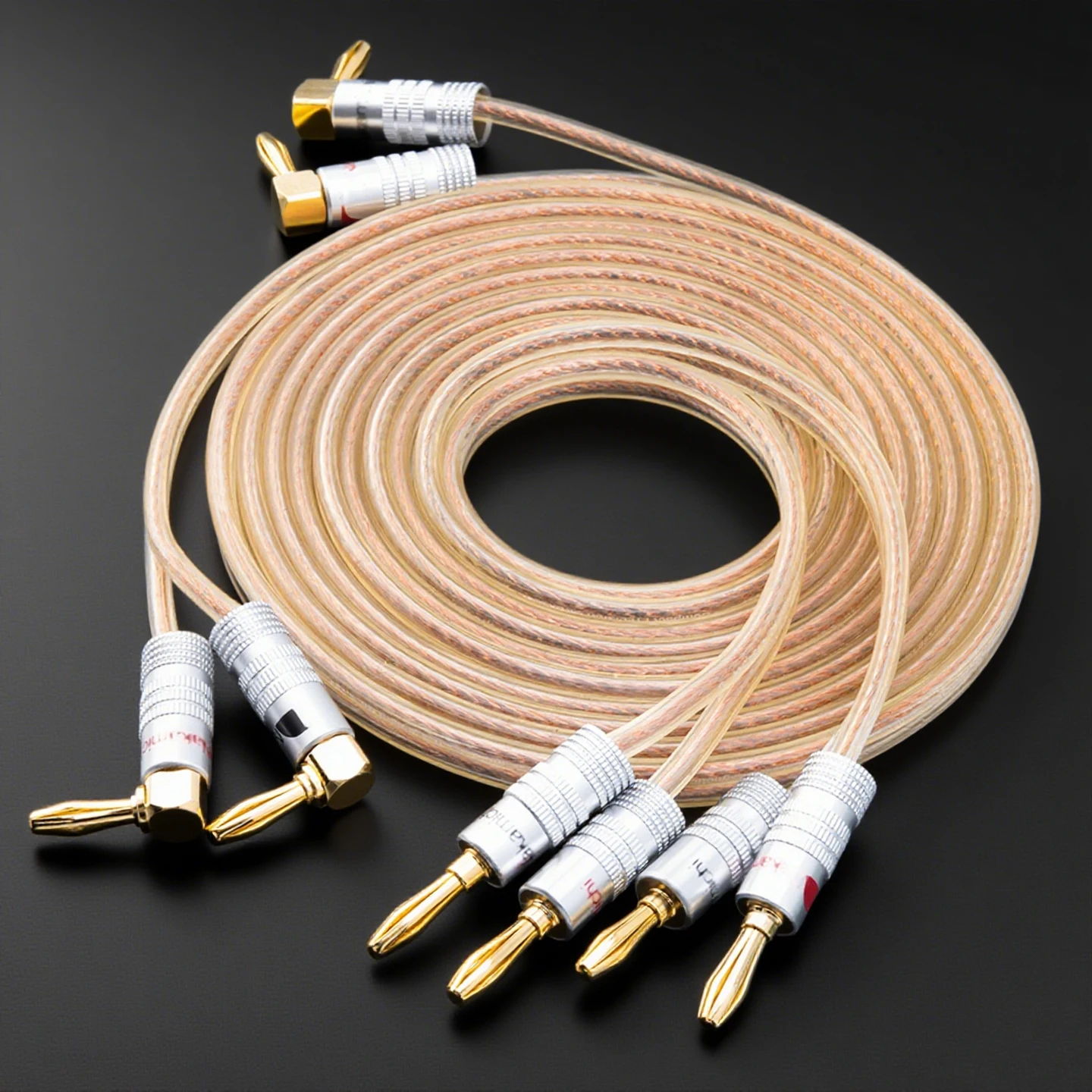 ■   Cabo monstro ofc xp 16awg, fio de alto-falante, pinos de plugue banana, cabo de áudio de alto desempenho para amplificador de estúdio de home theater hifi