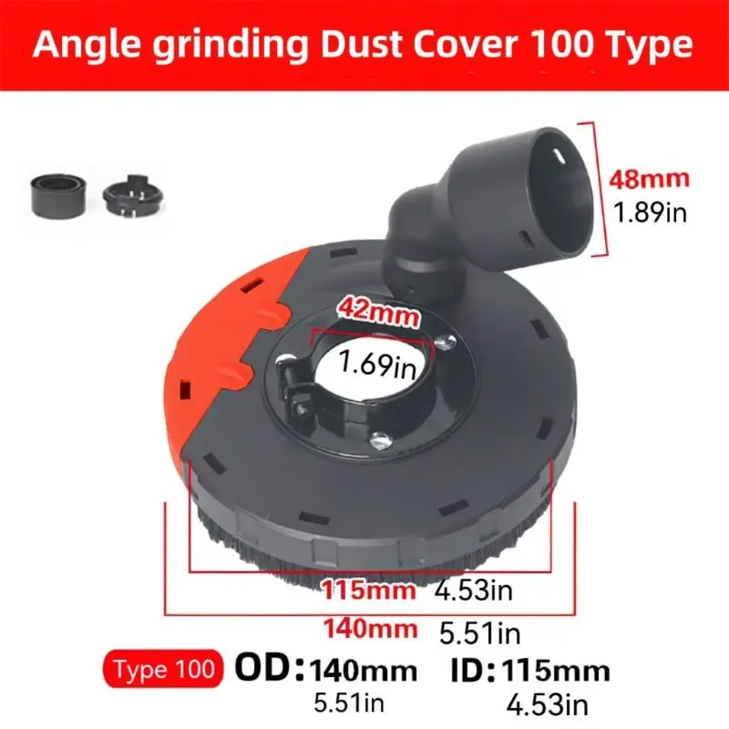 Angle Grinder Dust Cover Shroud for Surface Grinding Cutting Concrete Stone Dust Collection Compatible with Various Models