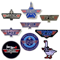 TOP GUNS Maverick Movie Enamel Pins Airplane PILOT Aviator Metal Brooch Fighter Weapons School Badge Jewellery Accessory Gifts