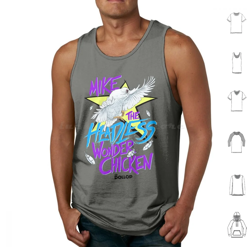 The Dollop-Mike The Chicken Tank Tops Print Cotton The Dollop Dave Anthony Gareth Reynolds Mike The Chicken James Fosdike