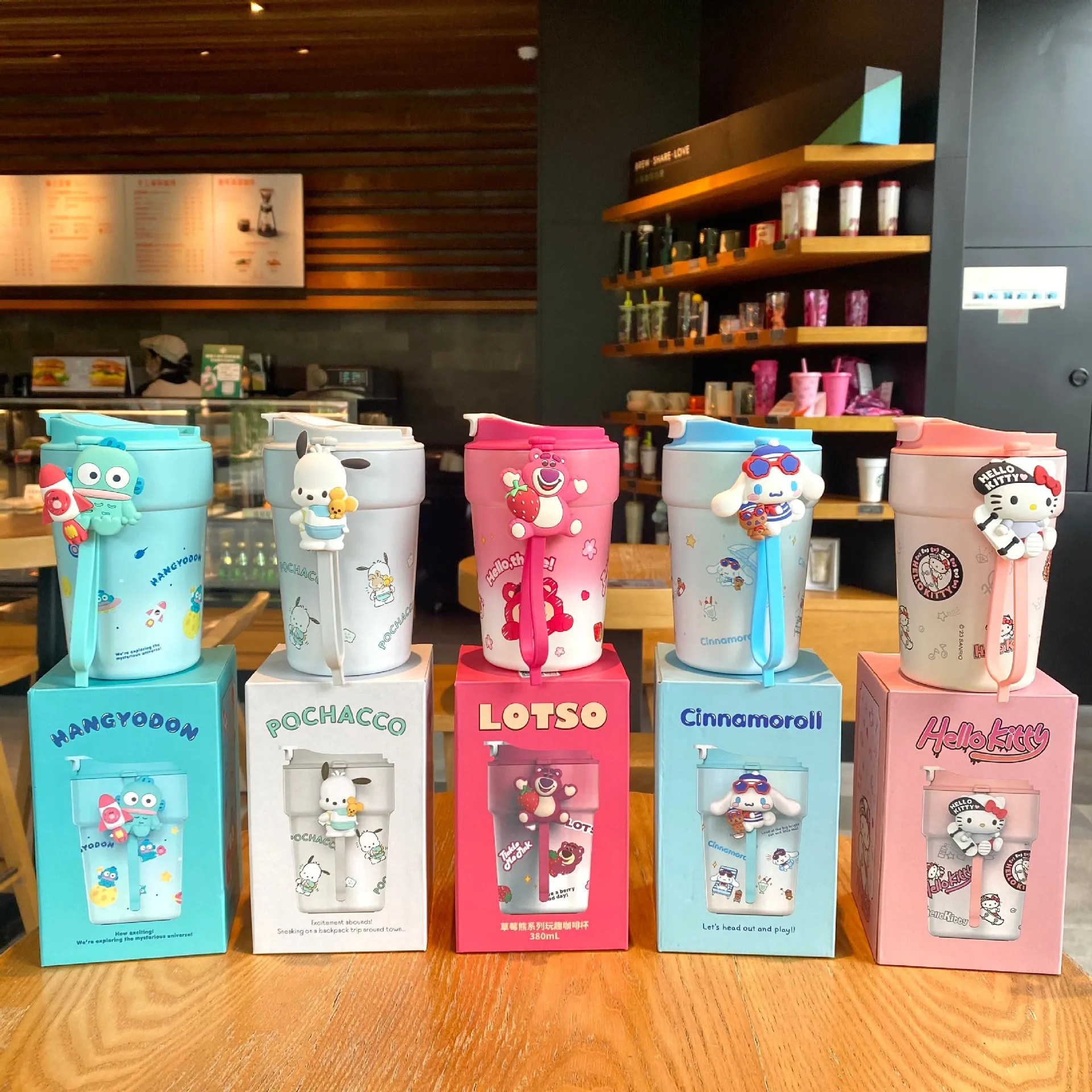 Sanrio Water Cup Hello Kitty Kuromi Coffee Cup Cinnamoroll Straw Cup 304 Stainless Steel Thermal Mug Portable Milk Bottle Gift