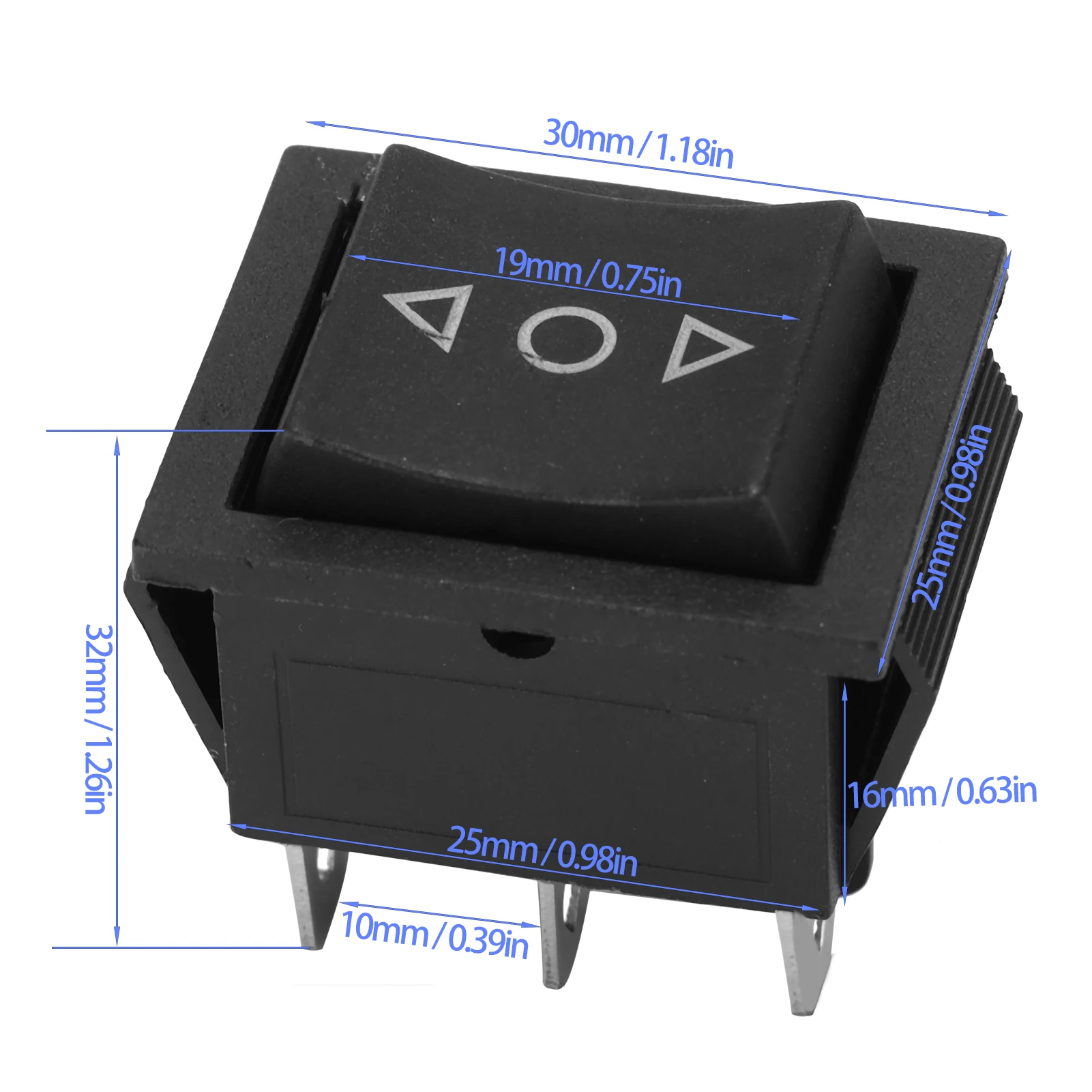 مفتاح هزاز مؤقت 3 أوضاع تشغيل وإيقاف تشغيل 6 دبابيس عالمية للسيارات والدراجات النارية والقوارب #5