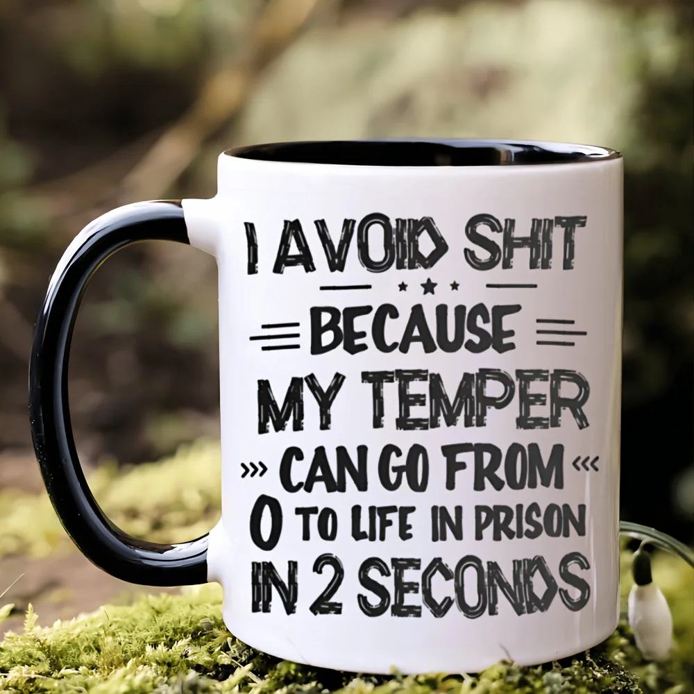 

1pc, 11oz Funny Antisocial Coffee Mug - Sarcastic, Novelty Office Humor, Perfect Gift for Friends and Colleagues - Birthday, Hol