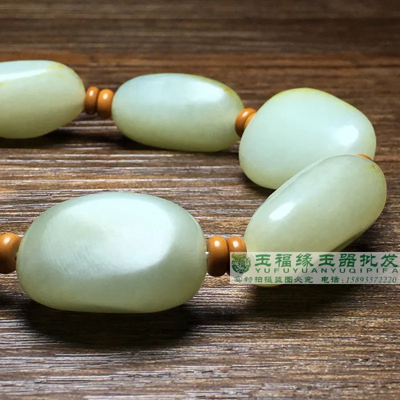 Imagem -03 - Hetian Jade Mão Corda Hetian Jade Homens e Mulheres Estilo Qinghai Material Pulseira com Contas Qinpi Vermelho Pedra Original Peças Lote