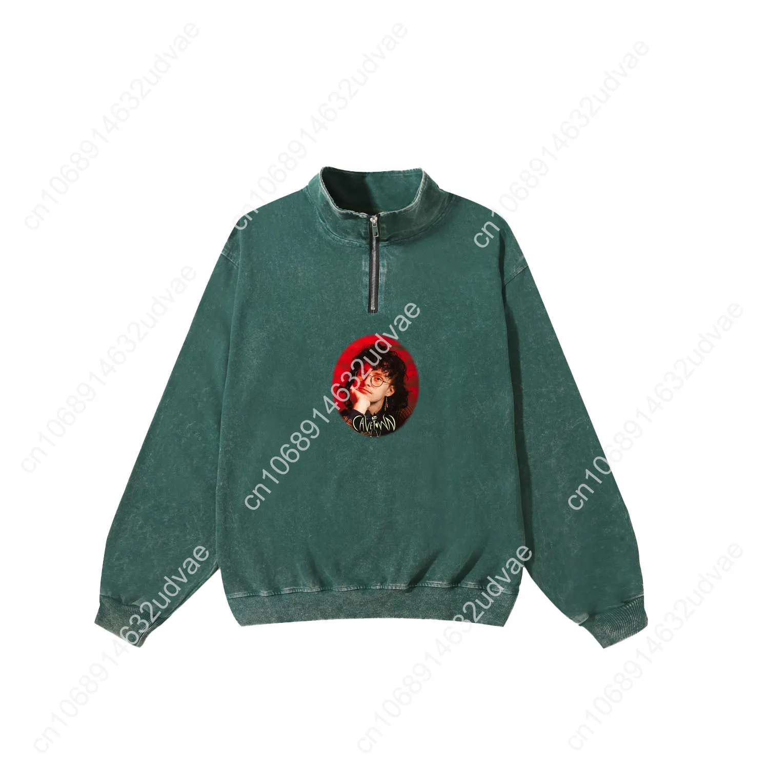 CAVETOWN Retro Sweatshirt Man Woman Teenager Vintage Pullover Half Zipper Sweat Shirt Photo Custom Made Tops Long Sleeved Tshirt