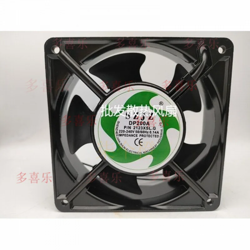 

ZMZM 1 PCS for SZJZ Fan DP200A P/N 2123XSL.G AC220-240V 12038 12CM aluminum frame 2 wire