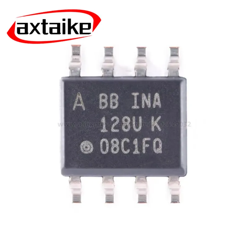 5PCS INA128UA INA128 128U K 128UK Precision Low-Power Instrumentation Amplifiers SMD IC INA128UA/2K5 SOP-8