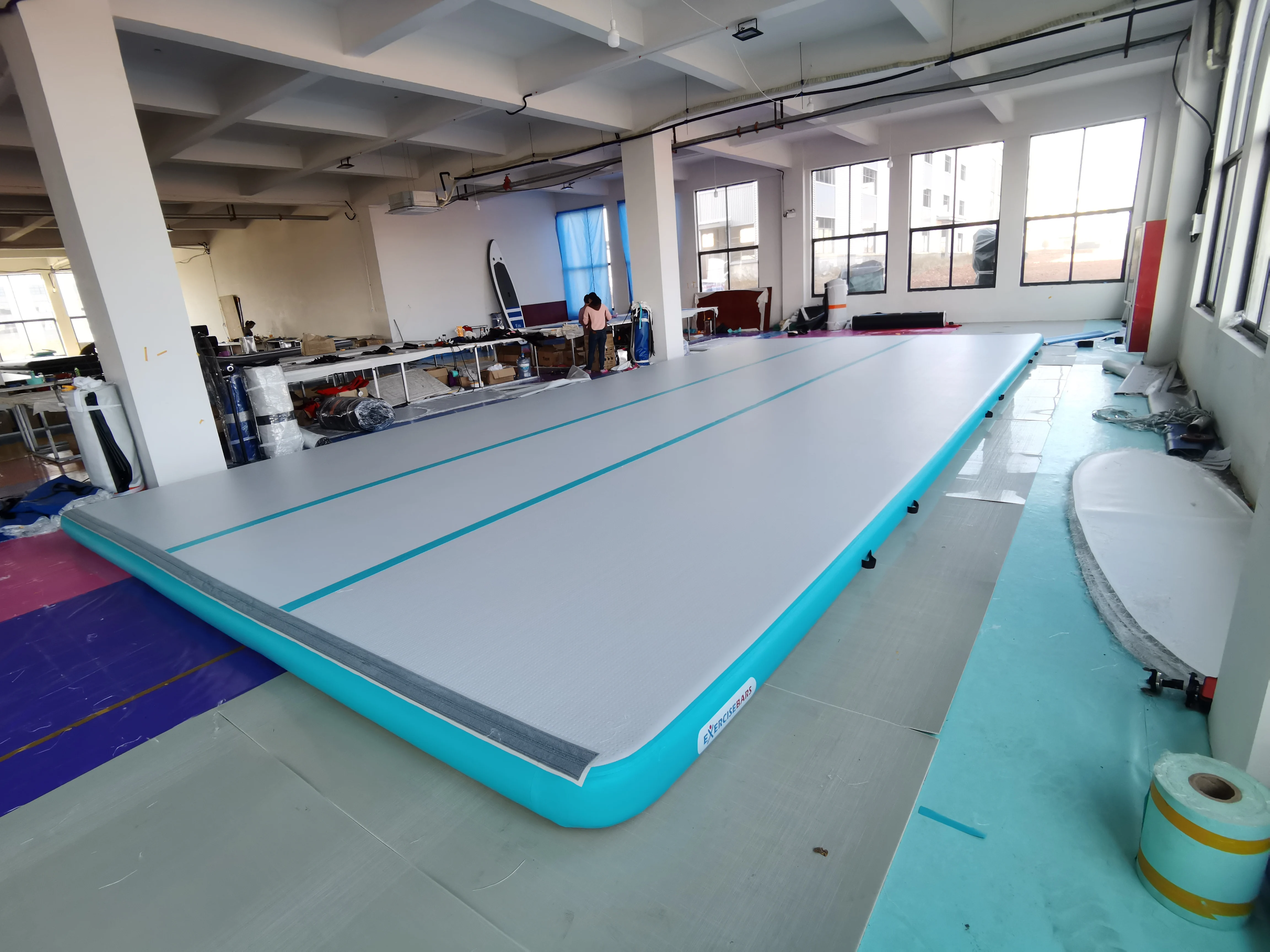 Высококачественный настраиваемый надувной коврик для батута DWF, мягкая детская платформа, надувной коврик для гимнастики, коврик для йоги