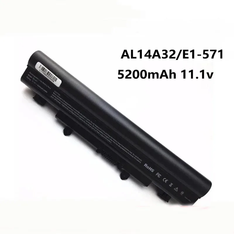 AL14A32 6Cell 5200mAh Battery For Acer Aspire E1-571 E1-571G E5-421 E5-471 E5-511 E5-571 E5-571P E5-551 E5-521 V3-472 V3-572