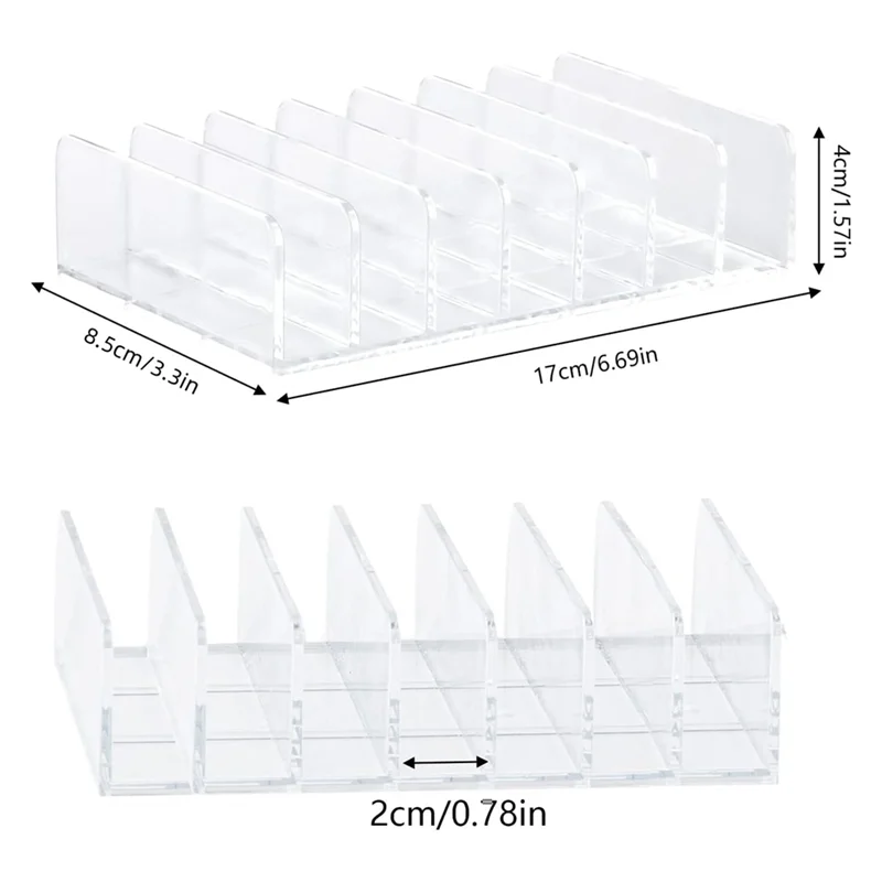 

4 Pack Acrylic Money Organizer Cash Trays 7 Sections Clear Dividers Desk Organizer For Cash Envelope Mail Bill Card