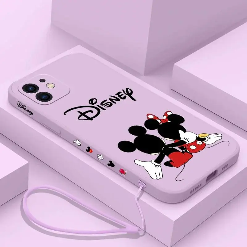 mickeys minnies back view Phone Case For iPhone 15 14 13 12 11 Pro Max Mini X XR XS MAX SE 6 8 7 Plus Disneys Liq Silicone Cover