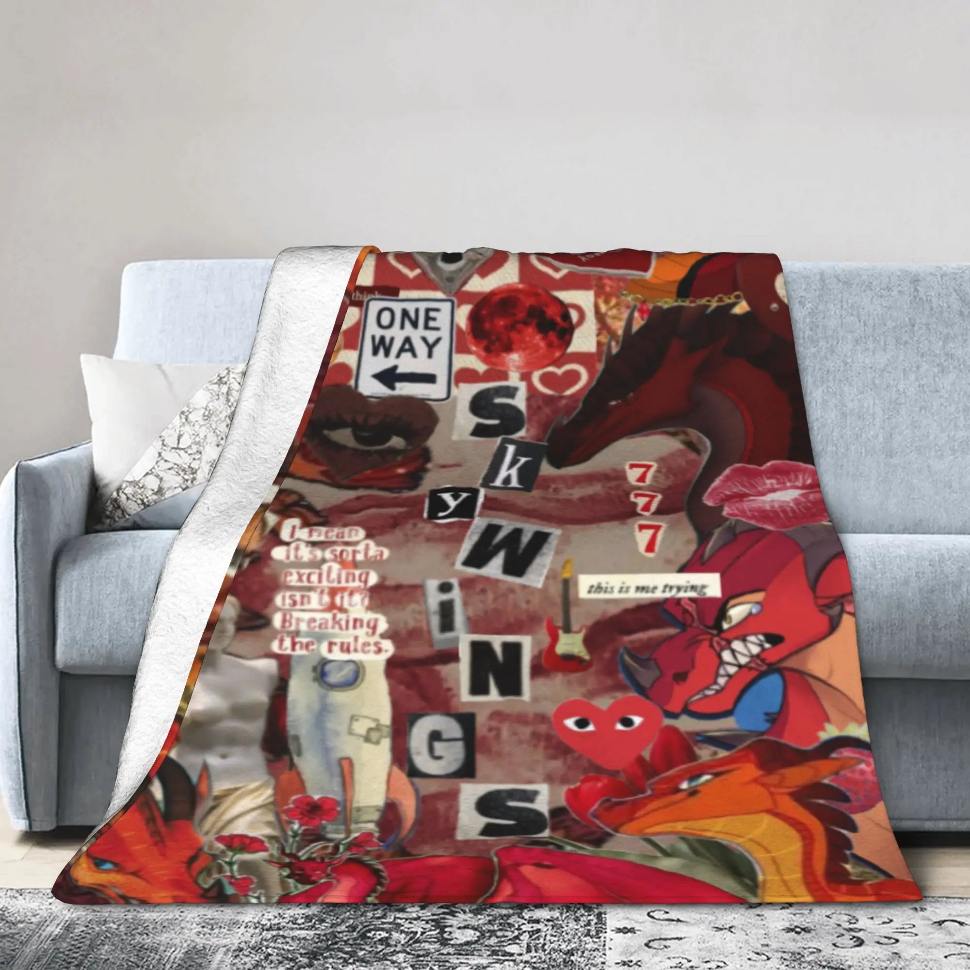 New Arrival Wing Of Fire dragon Blankets Ultra-Soft Velvet  Cozy Throw Blankets Machine Washable
